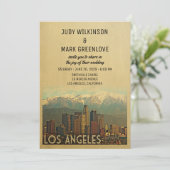 ロサンゼルス結婚式招待状ヴィンテージミッドセンチュリー 招待状 (スタンド正面)