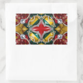 ロサンゼルス色の四角形シール 長方形シール (バッグ)