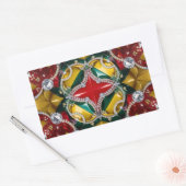 ロサンゼルス色の四角形シール 長方形シール (封筒)