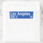 ロサンゼルス通り,ロサンゼルス, CA通り標識 長方形シール (バッグ)