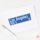 ロサンゼルス通り,ロサンゼルス, CA通り標識 長方形シール (封筒)