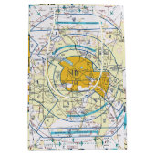 ロサンゼルス飛行経路図 ミディアムペーパーバッグ (正面)