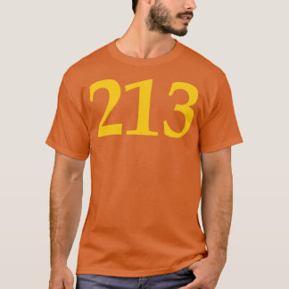 ロサンゼルス213イエローオンブルー Tシャツ
