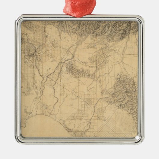 ロサンゼルス·アンド·サン·ベルナルディノ·トポグラフィー メタルオーナメント (正面)