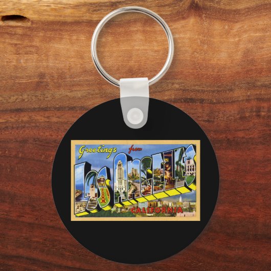 ロサンゼルス・カリフォルニアからの挨拶 キーホルダー (正面)