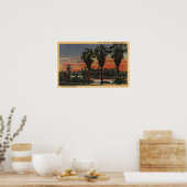 ロサンゼルス,カリフォルニアの夕日エコーパーク ポスター (キッチン)