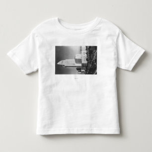 ロサンゼルス、カリフォルニアの市役所および町の眺め トドラーTシャツ
