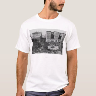 ロサンゼルス、カリフォルニアの死ぬ正方形およびBiltmore Tシャツ