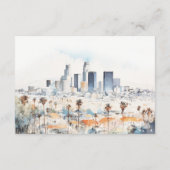 ロサンゼルス、カリフォルニアの水結婚色の詳細 エンクロージャーカード (裏面)