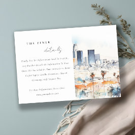 ロサンゼルス、カリフォルニアの水結婚色の詳細 エンクロージャーカード