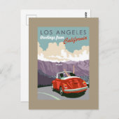 ロサンゼルス・カリフォルニアハガキからの挨拶 ポストカード (正面/裏面)