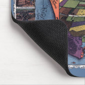 ロサンゼルス，カリフォルニア州アンティーク航空市地図 マウスパッド (コーナー)