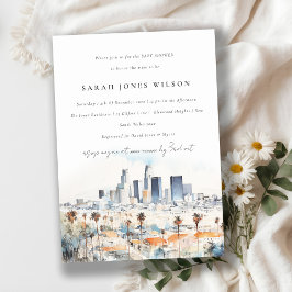 ロサンゼルス、カリフォルニア州水彩赤ちゃんシャワー 招待状