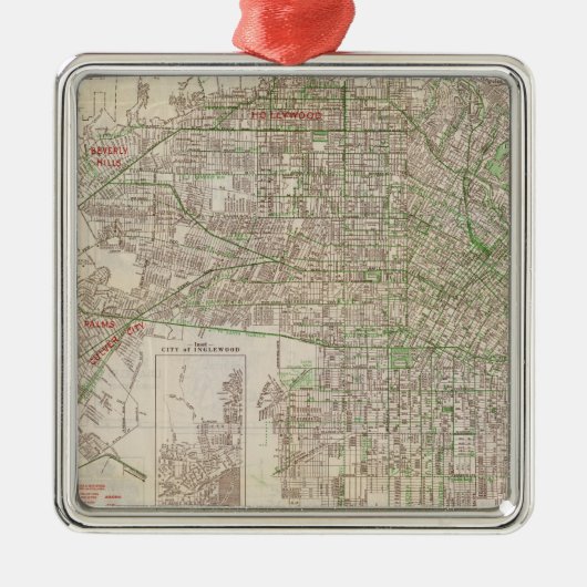 ロサンゼルス、カリフォルニア2 メタルオーナメント (正面)