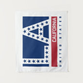 ロサンゼルス、カリフォルニア|の赤く、白く及び青のスカイライン タペストリー (正面)