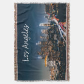 ロサンゼルス・カリフォルニア・シティ・スカイライン スローブランケット (正面縦)