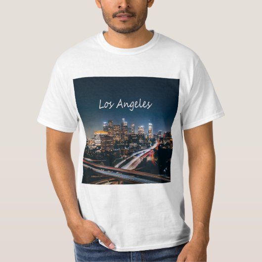 ロサンゼルス・カリフォルニア・シティ・スカイライン Tシャツ (正面)