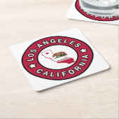 ロサンゼルス・カリフォルニア スクエアペーパーコースター (アングル)