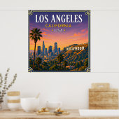 🌴 ロサンゼルス カリフォルニア ハリウッドの思い出 🌴 ポスター (キッチン)