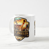 ロサンゼルス, カリフォルニア | ビンテージ コーヒーマグカップ (正面左)