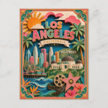 ロサンゼルス カリフォルニア ペーパーアート