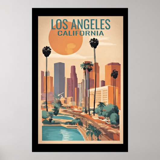 ロサンゼルス、カリフォルニア ポスター (正面)