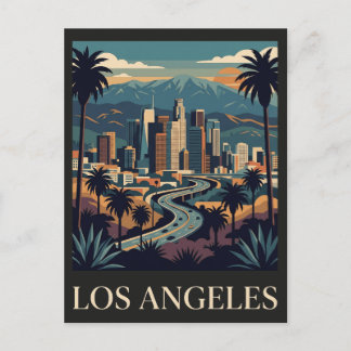 ロサンゼルス カリフォルニア レトロな旅行 ポストカード