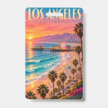 ロサンゼルス カリフォルニア 夕焼け トラベルポスター