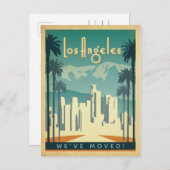 ロサンゼルス（カリフォルニア） | 引っ越しました インビテーションポストカード (正面/裏面)