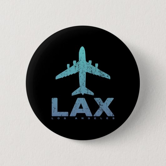 ロサンゼルス カリフォルニア LAX 空港コード ロサンゼルス旅行 缶バッジ (正面)