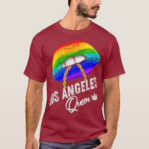 ロサンゼルス・クイーン LGBTQ ゲイ プライド レインボーフラッグ Tシャツ