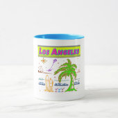 「ロサンゼルス」サーファービーチカップ マグカップ (中央)