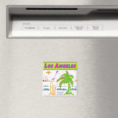 「ロサンゼルス」サーファービーチ磁石 マグネット (インサイチュ (食洗機))