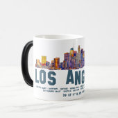 ロサンゼルス・スカイライン。領域名と座標 モーフィングマグカップ (正面左)