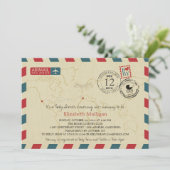 ロサンゼルス/スペイン航空便 | 赤ちゃんシャワー 招待状 (スタンド正面)