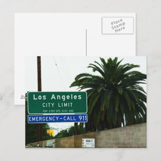 ロサンゼルス ポストカード (正面/裏面)