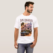🤎 ロサンゼルス モダン カリフォルニア スカイライン スタイル 🤎 Tシャツ (正面フル)