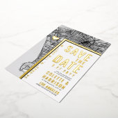 ロサンゼルス・ラブ・ロケーター | 結婚式　保存日 箔招待状 (回転した状態)