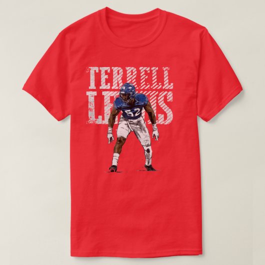 ロサンゼルス・ラムズのファンのためのTerrell Lewis Tシャツ (デザイン正面)