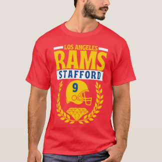 ロサンゼルス ラムズ スタッフォード 9 アメリカンフットボール フリー Tシャツ