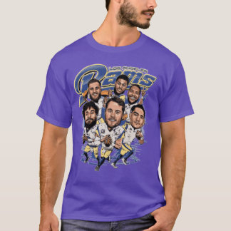 ロサンゼルス・ラムズ フットボールチームのキャリカチュア ギフト Tシャツ