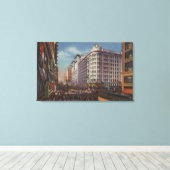 ロサンゼルス、ワーナー・ブラザーズのCAView 7日。 キャンバスプリント (インサイチュ (ウッドフロア))