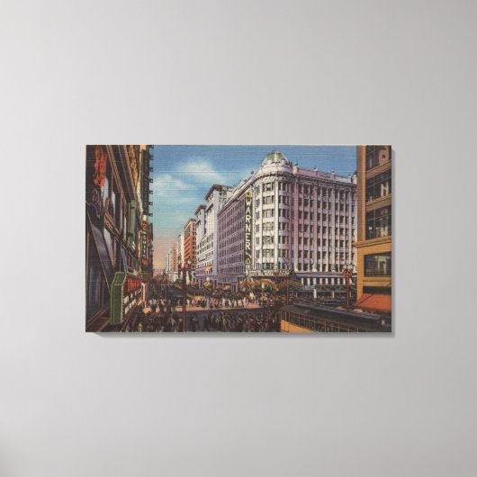 ロサンゼルス、ワーナー・ブラザーズのCAView 7日。 キャンバスプリント (正面)