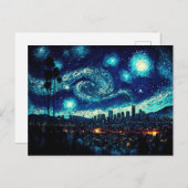 ロサンゼルス，ヴァンゴッホのスターリーナイトスタイル ポストカード (正面/裏面)