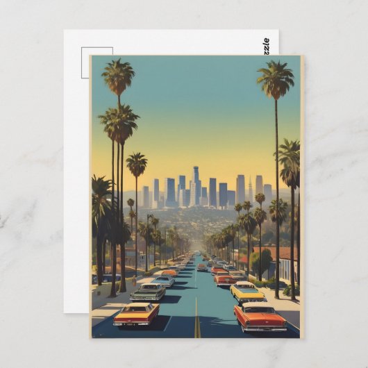 ロサンゼルス・ヴィンテージ・ポスター ポストカード (正面/裏面)