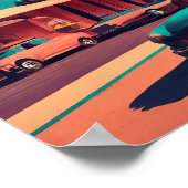 ロサンゼルス、世界の都市、ヴィンテージスタイル ポスター (角)