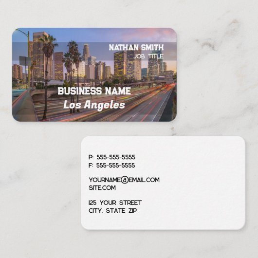 ロサンゼルス 名刺 (正面/裏面)