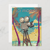 ロサンゼルス 映画 カメラ ポスター インビテーションポストカード (正面/裏面)