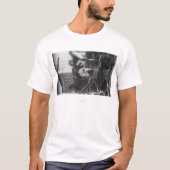 ロサンゼルス、死ぬ正方形のカリフォルニアの眺め Tシャツ (正面)