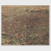 ロサンゼルス(1891年)のヴィンテージの絵解き地図 ラッピングペーパー (フラット)